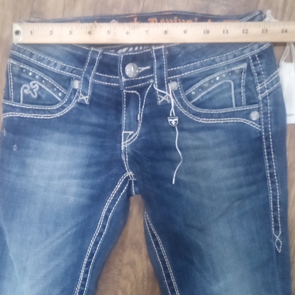 Rock Revival Women's 26 Straight Heather Embellished Studs Rhinestones NWOT - Picture 10 of 13